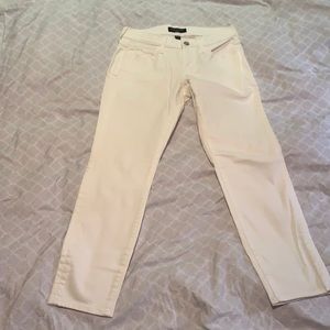 Banana Republic white skinny crop jeans